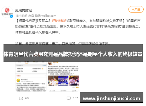 体育明星代言费用究竟是品牌投资还是明星个人收入的终极较量