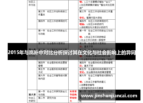 2015年与岚补中对比分析探讨其在文化与社会影响上的异同
